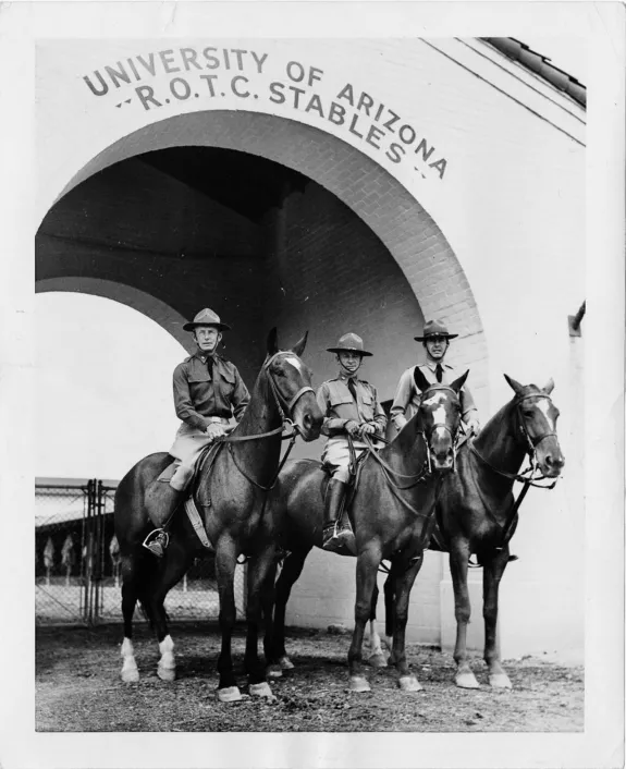 Military men on horses